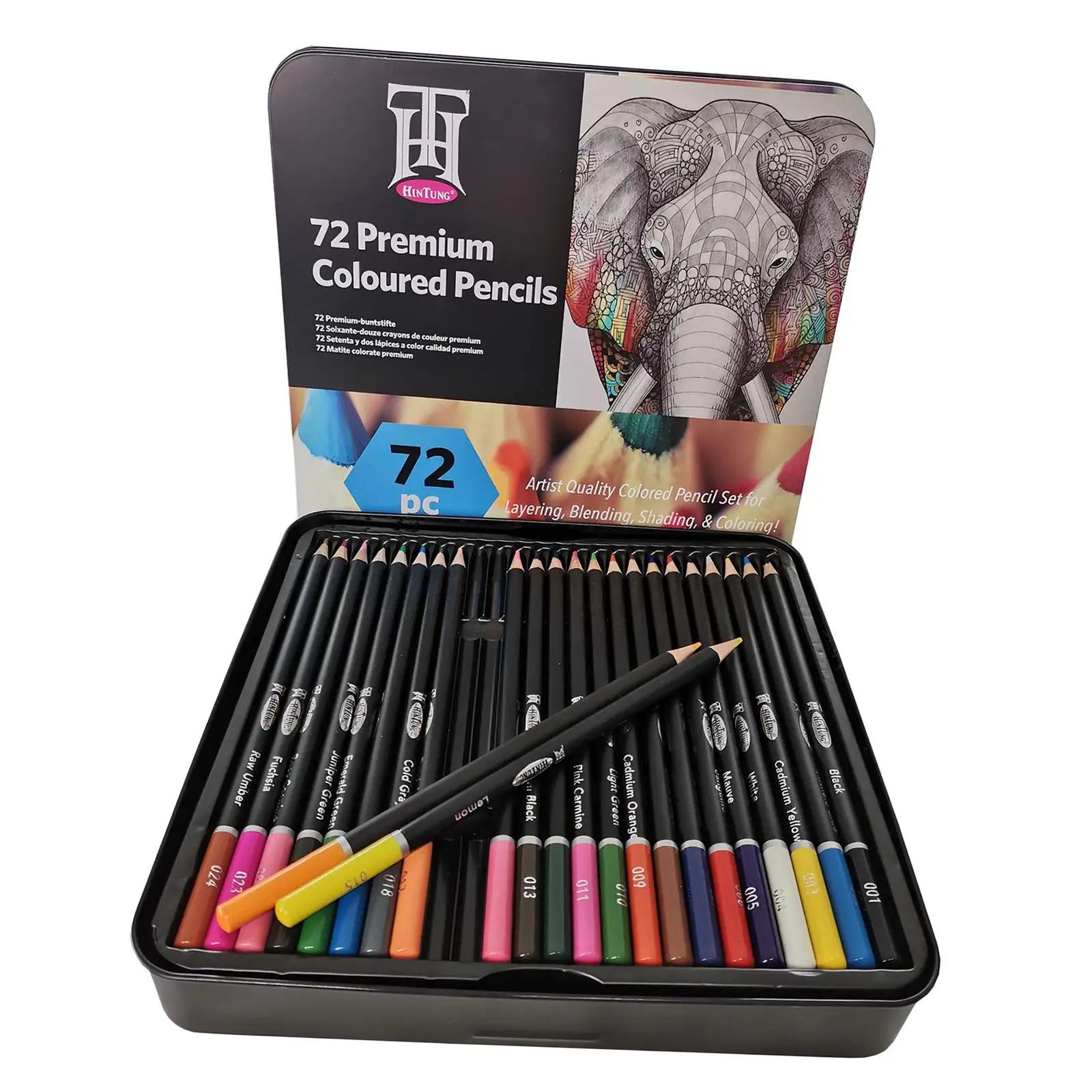 Colored Pencils with Storage Box, Assorted Colors, Professional Art Colouring Pencils for Kids Adults Artist Drawing Sketching