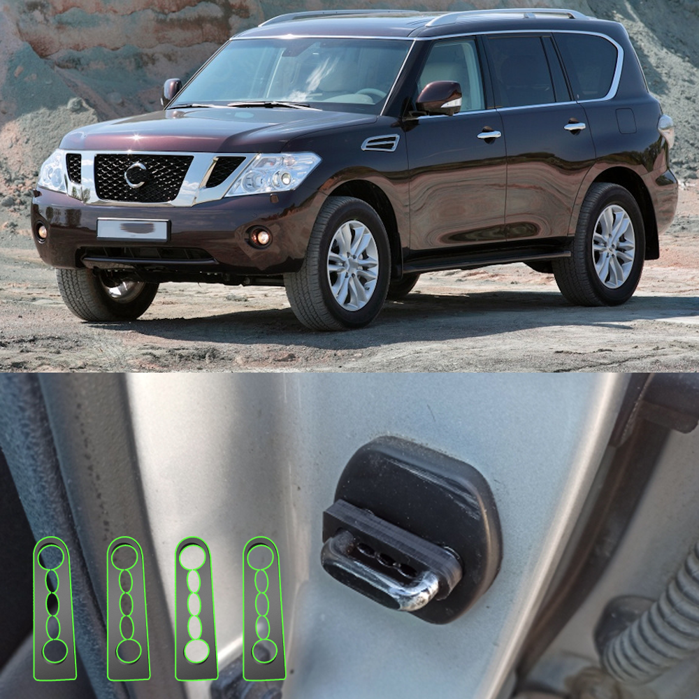 4x Autotür schloss Schall dämpfer Dämpfer Puffer Geräusch dichtung Stopper für Nissan Patrol Y62 Armada 2010-2023 Infiniti QX56 QX80 – Detail 1