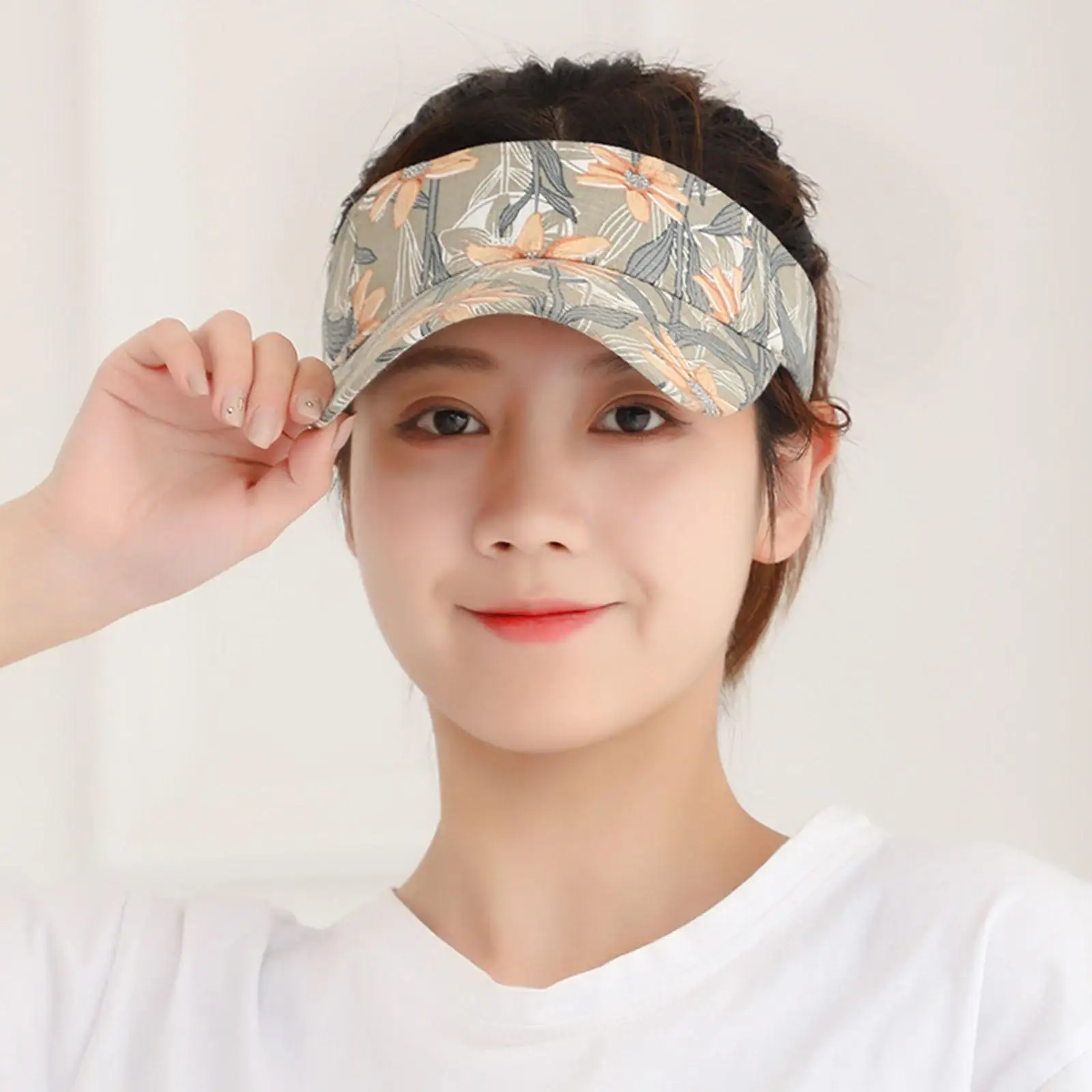 Sports Sun Visor Caps Breathable Summer Empty  Printed Visors Hat