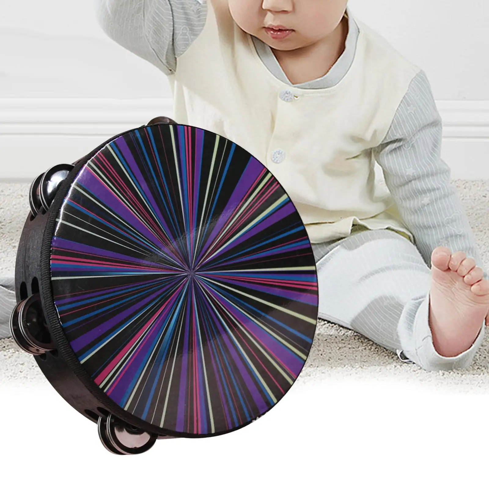 Drum Tambourine Lightweight Sturdy Unique for Children Adults