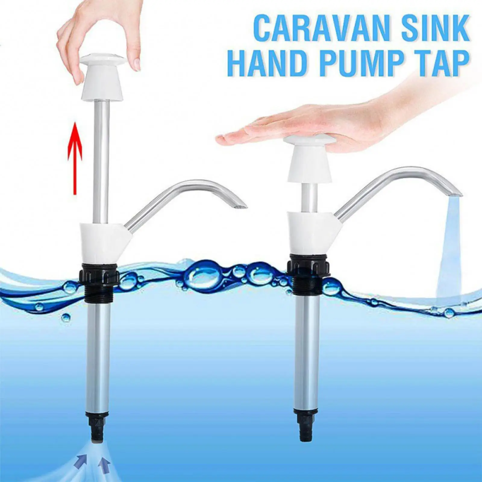 Sink Water Hand Pump  Replacement Water Tap Tool Bottle Pump Tap for Camper Trailer Outdoors Barbecue Campervan RV