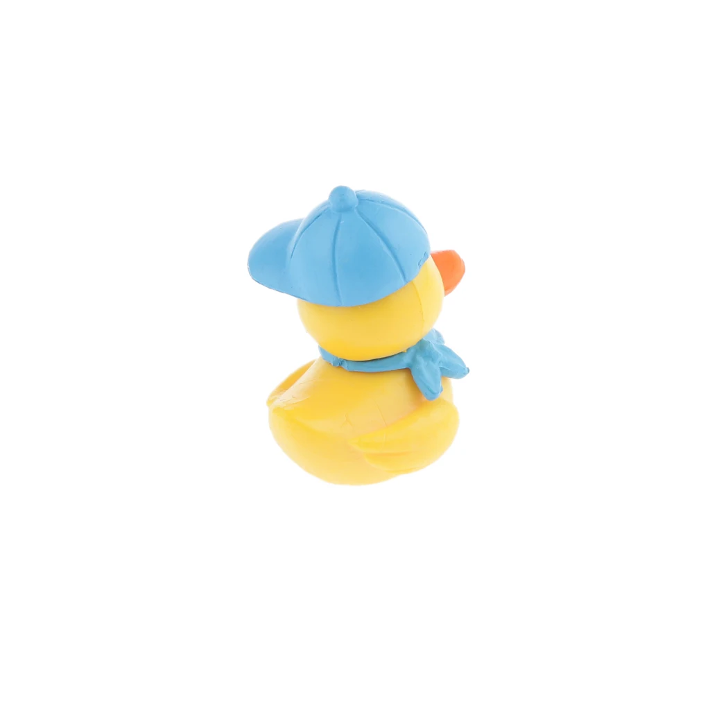 Pack of 10pcs Tourist Duck with Blue Hat Micro Landscape Miniature Garden Decor