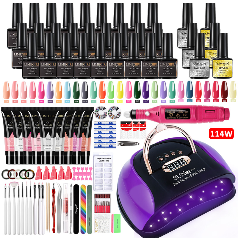 Best of Nail Set Acrylic Nail Kit For Nail Extension Gel Nail Polish Set Quick Building Poly UV Gel Set With LED Nail Lamp Nail Tool Set Reviews & Tips