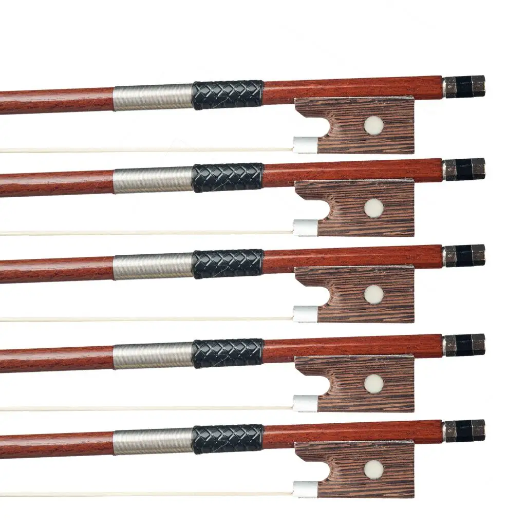 Pack of 5 Wood 1/8 Size Violin Bows 52cm Musical Instrument Accessory