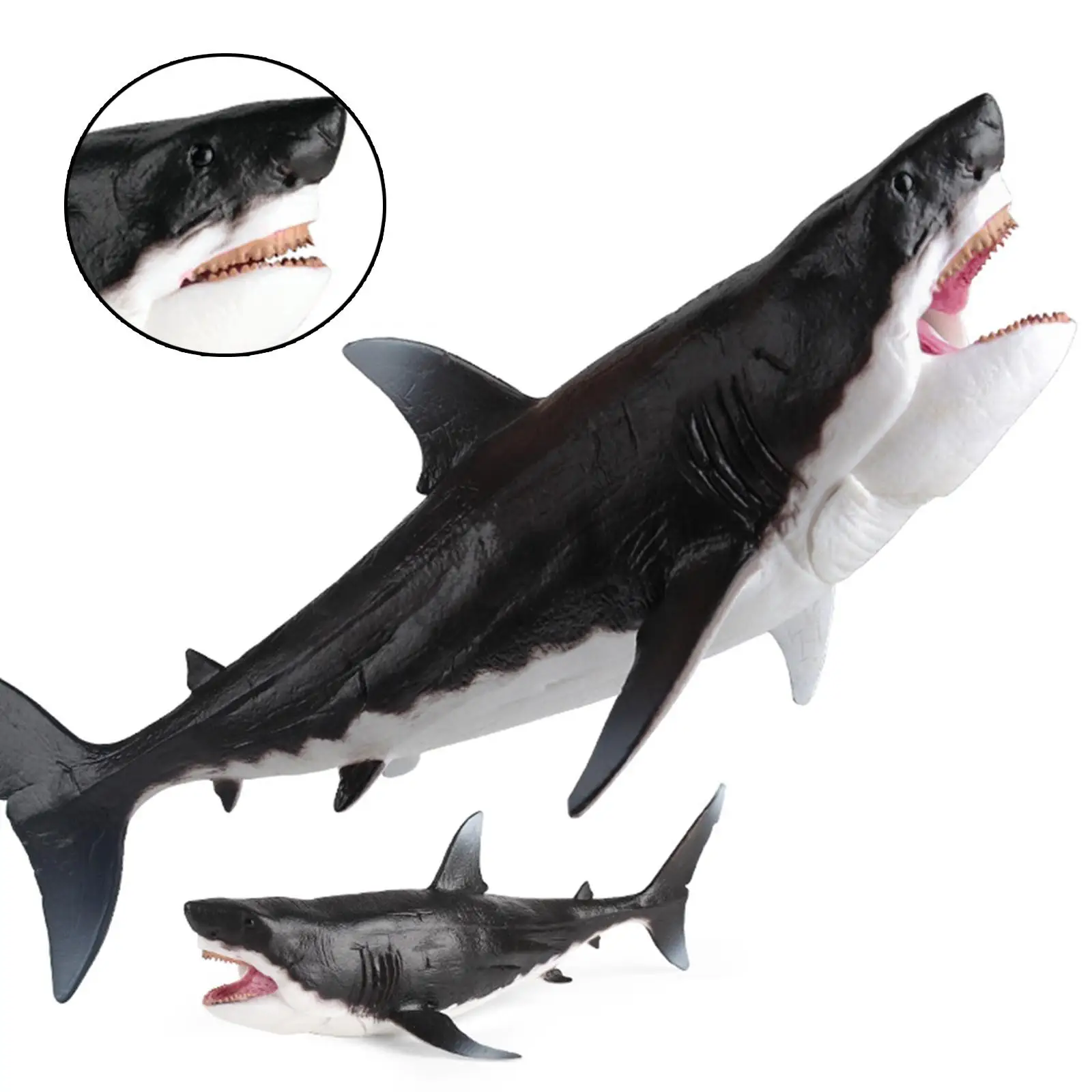 Megalodon Action Figure Big Shark Fish Sea Life Model Animal for Children Boys Girls