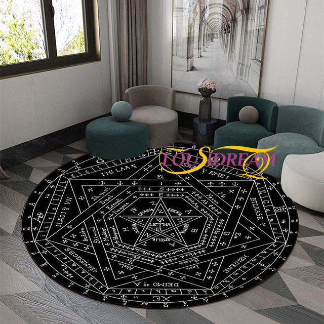 Black Cat Magic Circle Lovers Animal Rescue Satan Skull Round Circle Rug  Designed Personalized Carpet Pet Lover Natural Lover - Rug - AliExpress