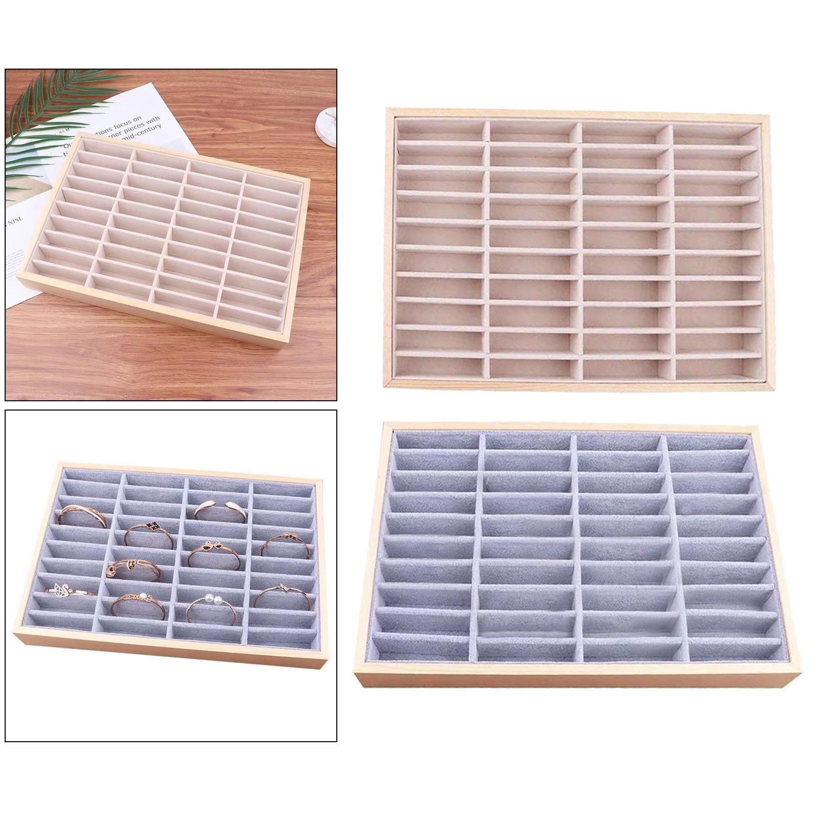 40 Grid Jewelry Display Organizer Box Holder Storage Tray Case Earring