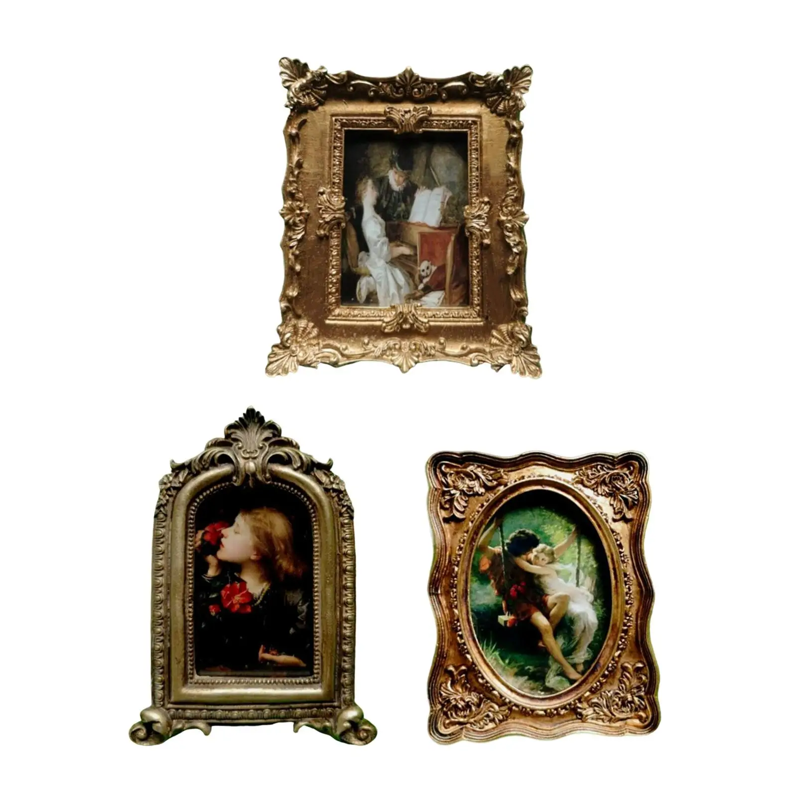 Vintage Style Picture Display Frame Tabletop Wall Hanging Creative Photo Holder for Office Banquet Desk Decoration Photo Props