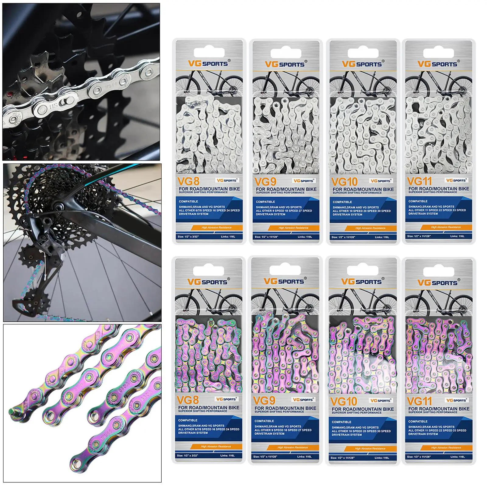 Bike Chain Compact Structure Carbon Steel    Folding Bike Cycling Sports