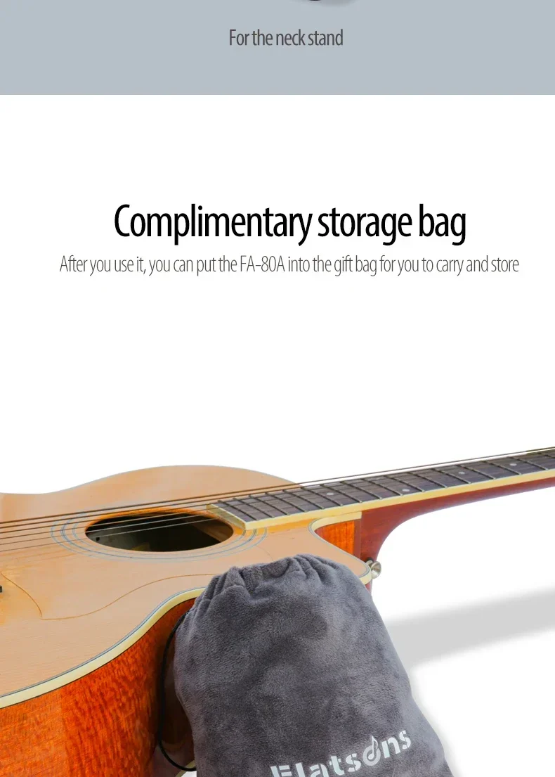 Flanger FA-80A Konzertgitarren-Pad, einfacher Stil, Beflockungsmaterial, Anti-Druck-Bein-Gitarre, weiches Polster, Zubehör für Akustikgitarre – Detail 6