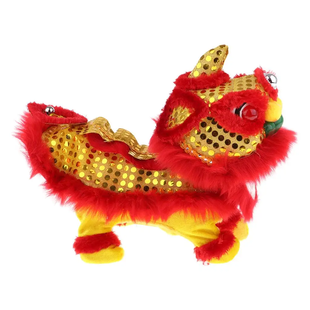 Electric Plush Walking Dancing Lion Sound Doll Model Toy Children Toy Traditional Chinese Toy Home Decor
