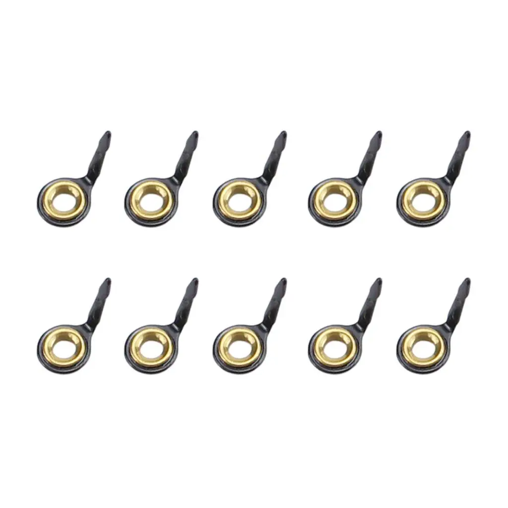 10 Pcs Stainless Steel Fishing Rod Guides Ring Top Fishing Rod Tip Repair 3# 4# 5# 6# 7# 8# 10# Fishing Accessories 