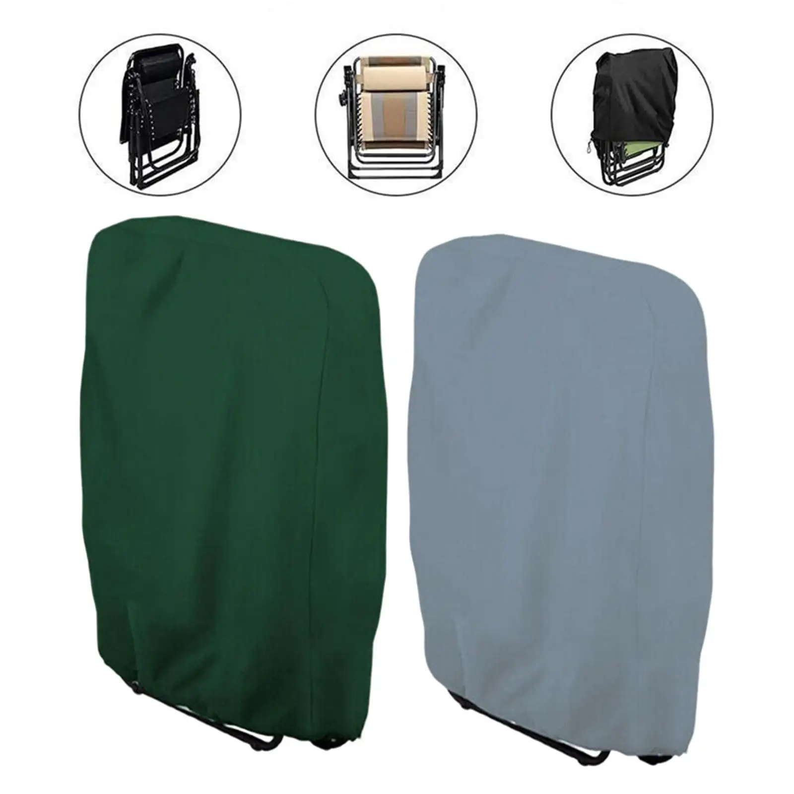 Folding Chair Cover with Storage Bag Windproof Chair Protector Patio Chair Covers for Lounge