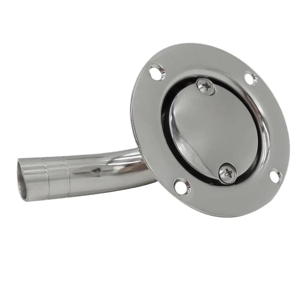 Heavy Duty Stainless Steel 90 Degree Bend  Tank Vent Through Hull Scupper for Boat/Yacht (3/4 inch  Hose)