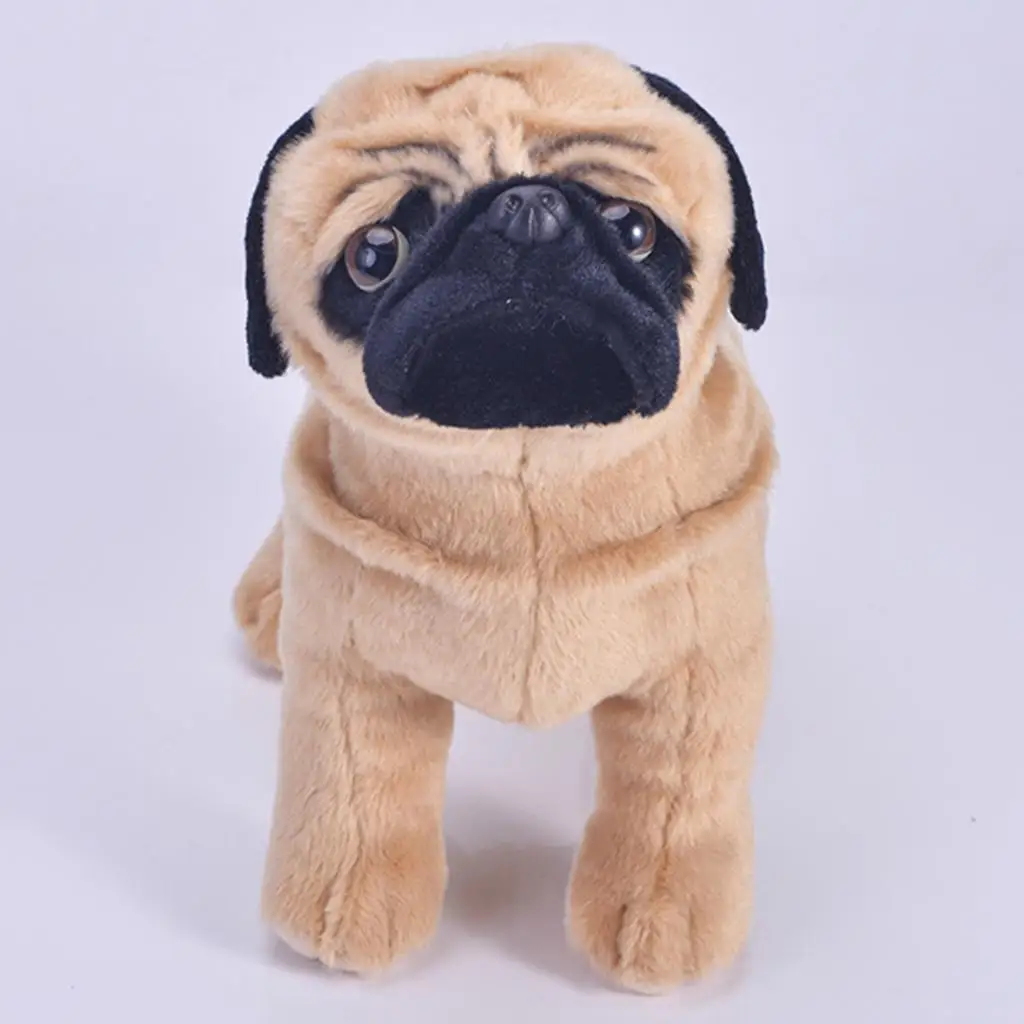 Simulation Animal Figures - Plush Dog Pug Toy for Toddlers girls and boys, Home