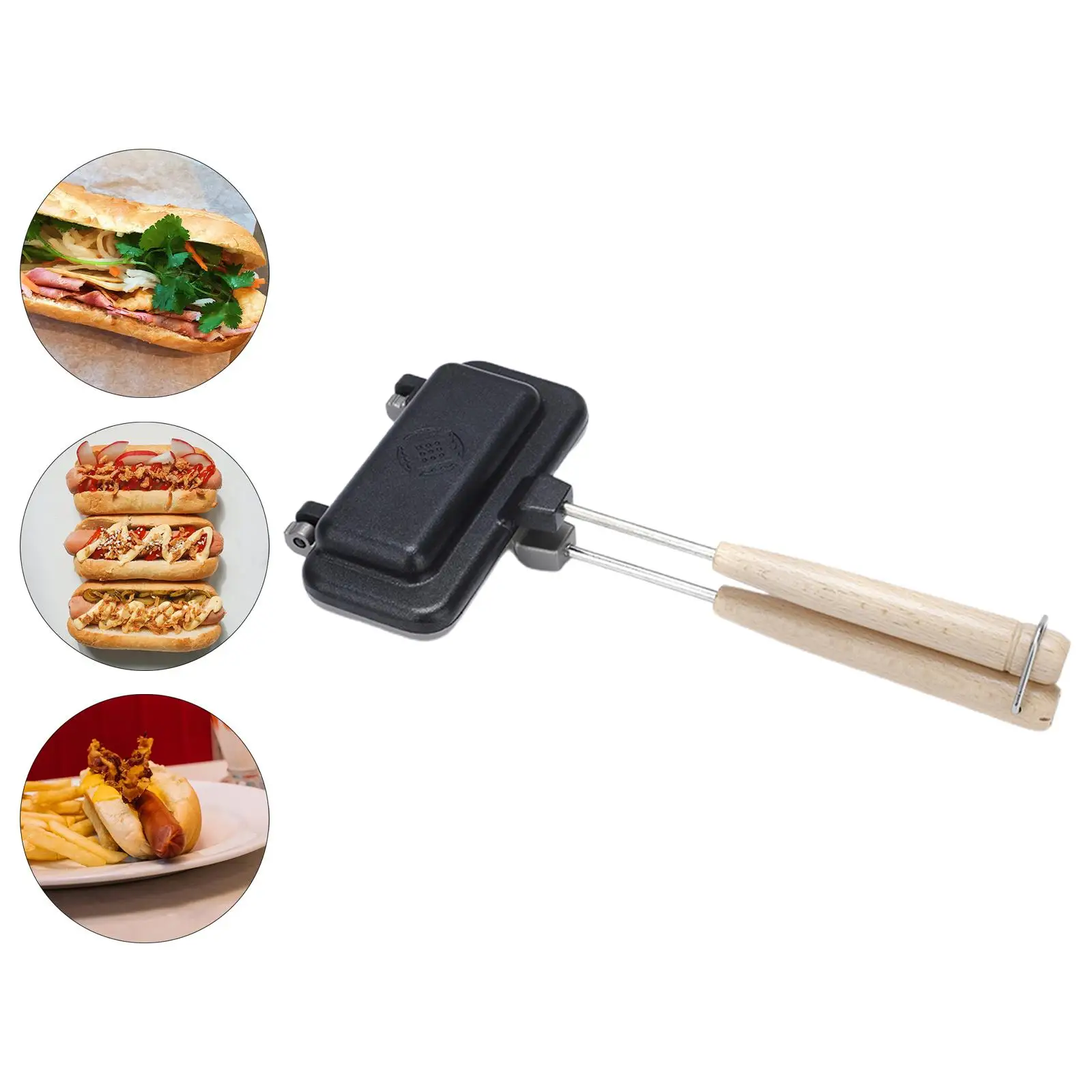 Sandwich Maker Detachable Portable Pancake Maker Fast Heating Pie Maker Rectangle for Pancakes Lunch Toast Muffins Dining Room