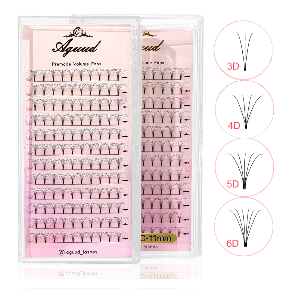 Best of AGUUD Short Long Stem Premade Volume Fans Lashes 3D / 4D / 5D / 6D Bouquet Russian Volume Eyelashes Extension Bundles Faux Mink Lashes Reviews & Tips