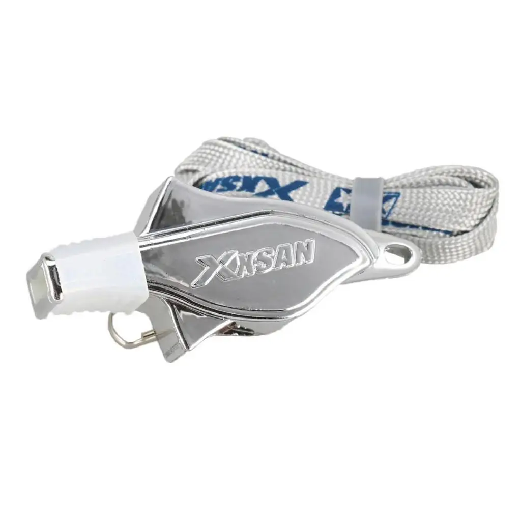 Silver Loud Metal Whistles with Lanyard Referee Coaches Basketball Football