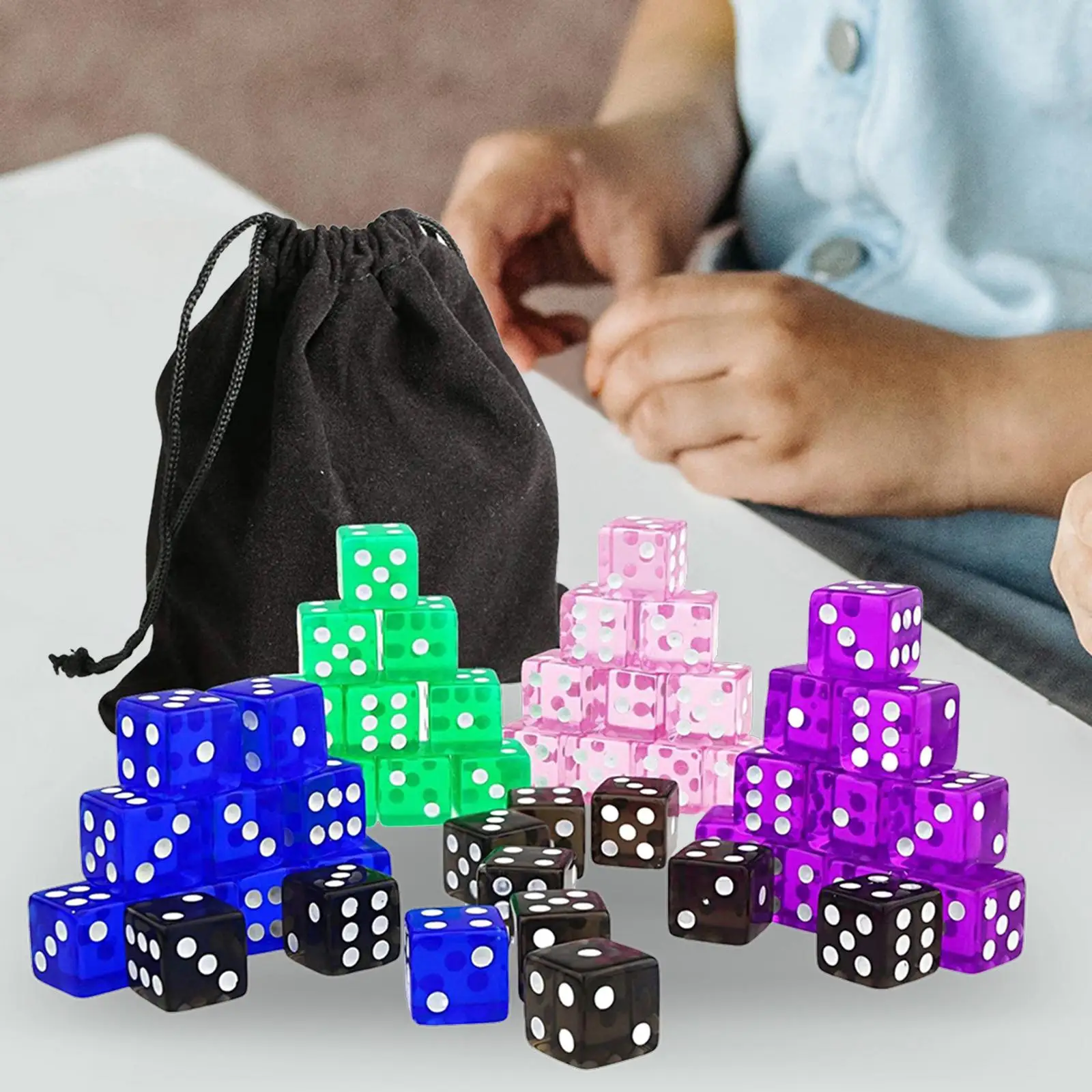 6 Sided Dices, Colored Dices, Math Counting Teaching Aids, Game Dices, Party Supplies