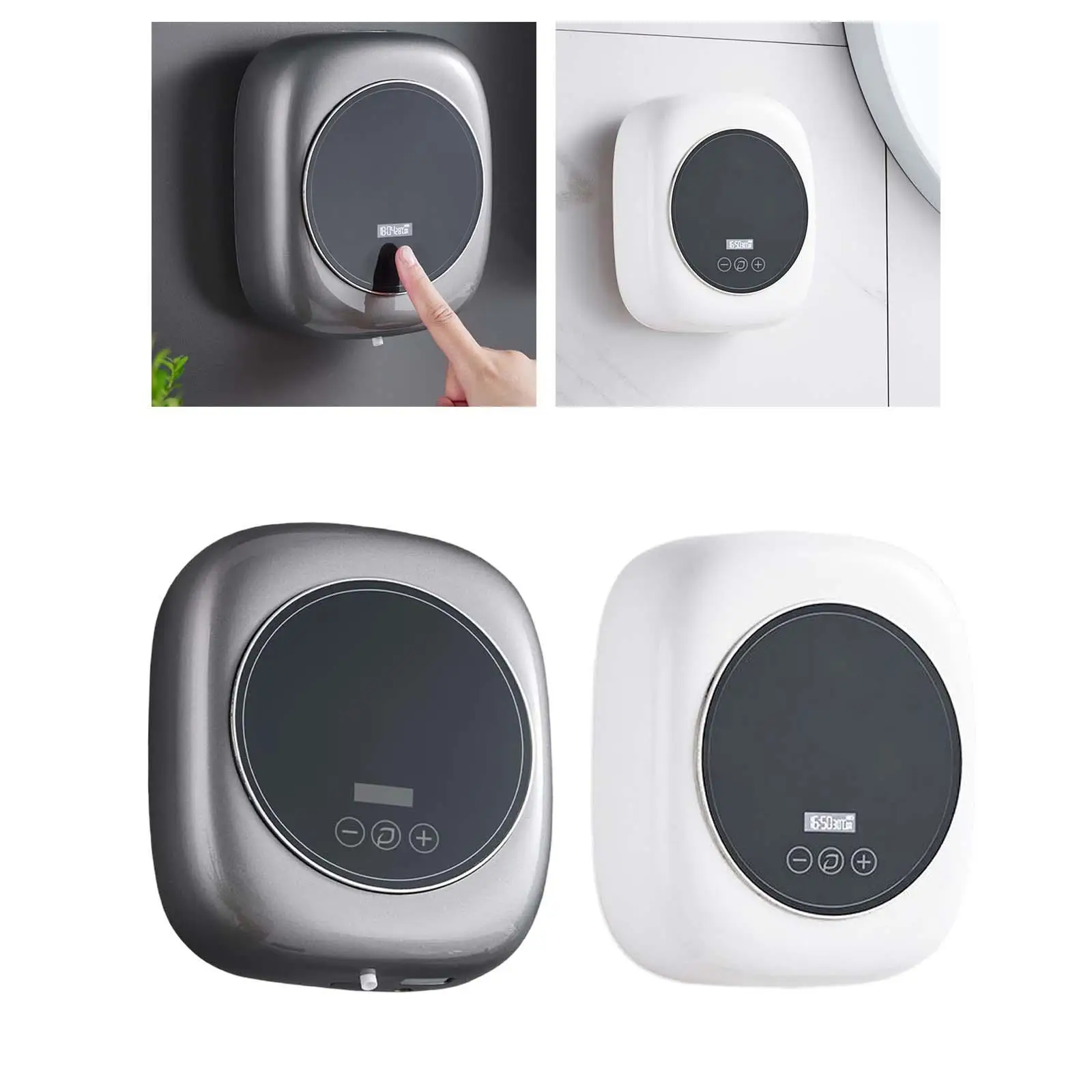 Multipurpose Soap Dispenser USB Rechargeable LCD Display Washing Hand Machine Wall Mounted Touchless for Restaurant Kitchen