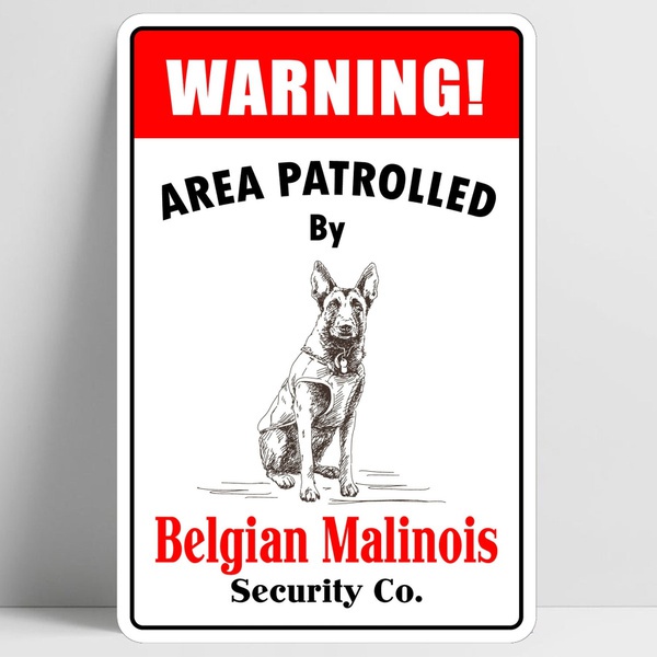 Title 8, Warning Area Patrolled By Weimaraner Retro Vint...