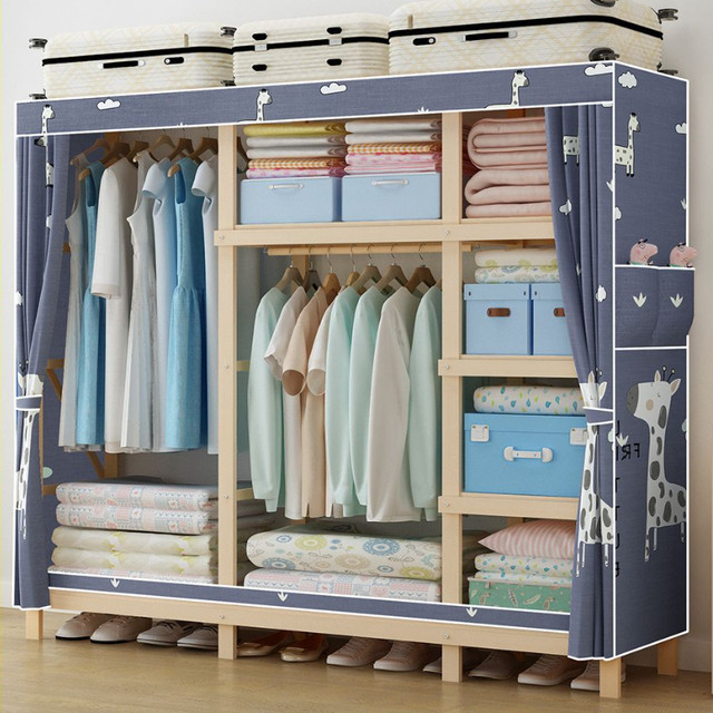 170x45x168cm Portable Closet Wardrobe, Bedroom Clothes Closet