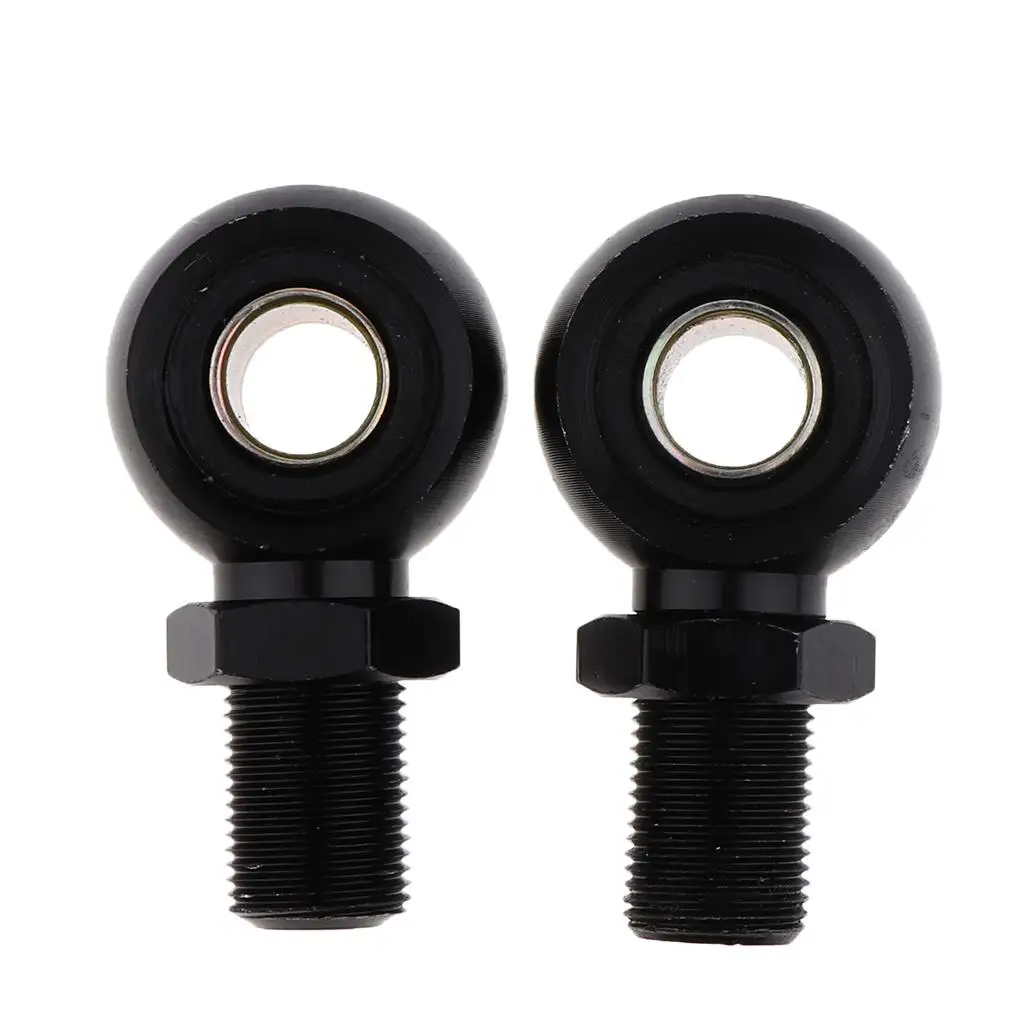 1 Pair of 12mm black impact Absorber Damper Joint Rear Round Eye Adapter