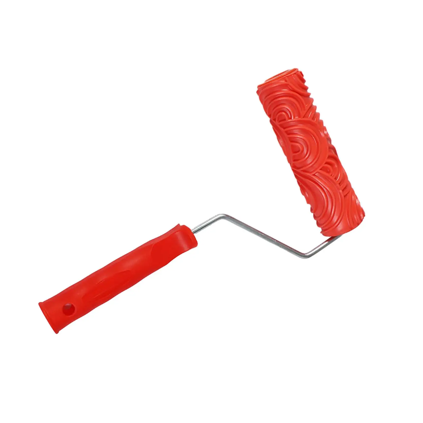 180mm Texture Rubber Paint Roller Brush Accessory DIY Paint Art Tool for Walls and Ceilings to Furniture and Cabinets Red