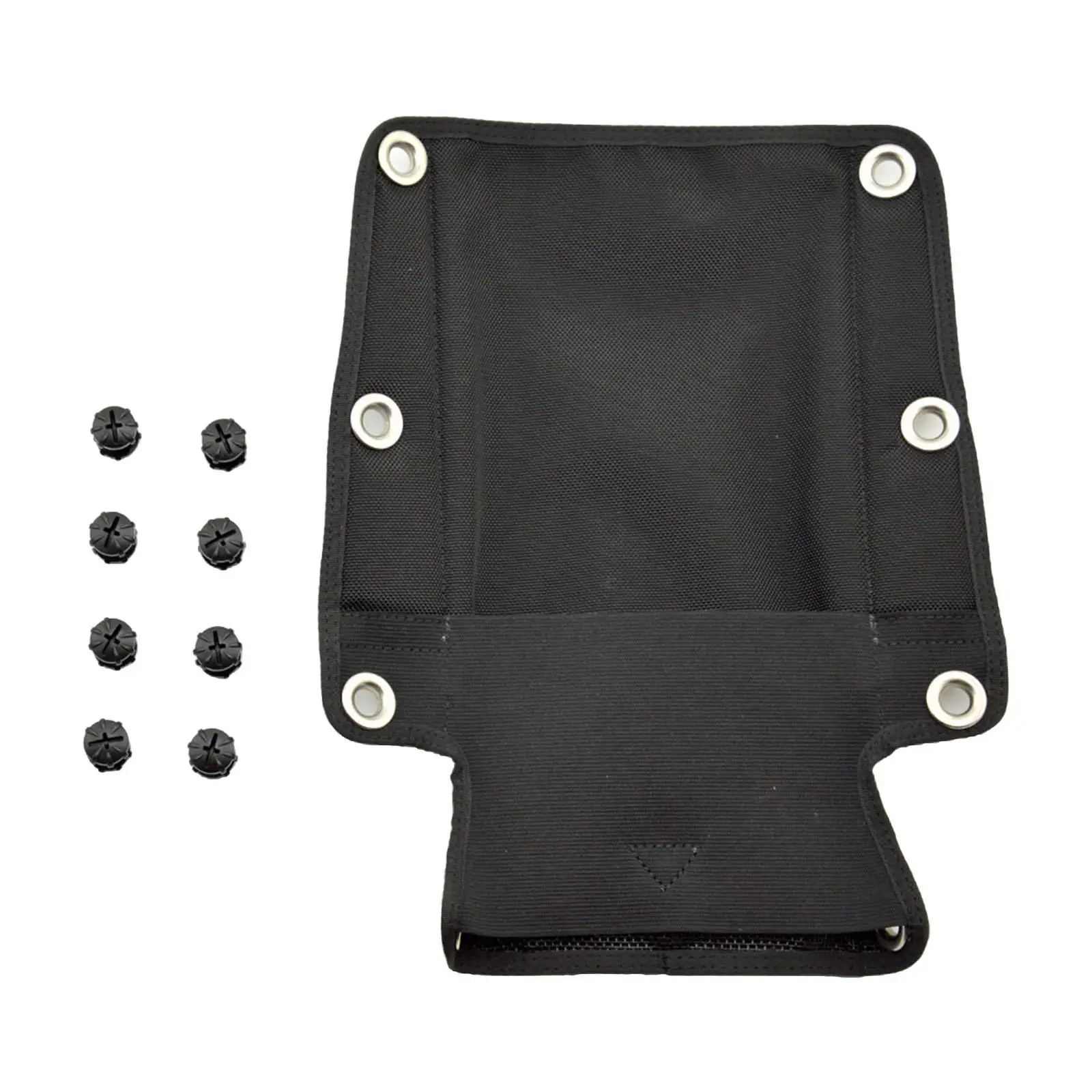 Scuba Diving Backplate Pad with Screws with Storage Pocket Nylon for Harness