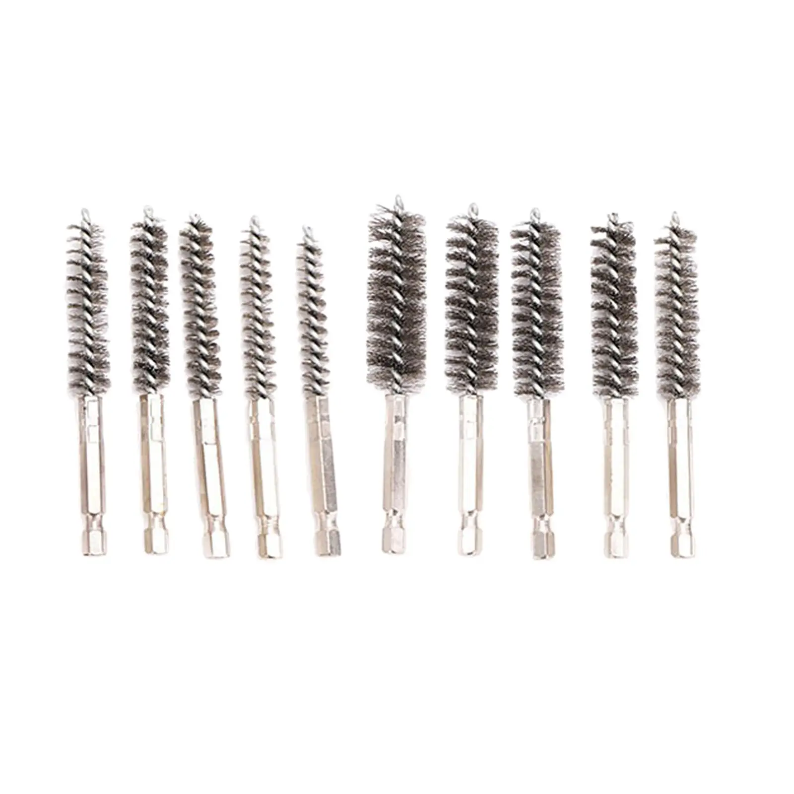 10 Pieces Bore Cleaning Brush Rust Cleaner Assorted bits Brush for Machining Fabrication Cleaning Ports Automotive
