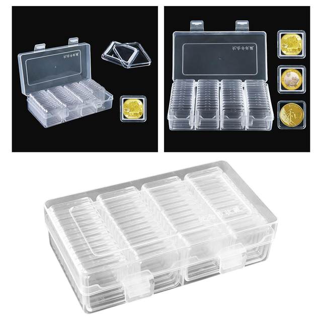 10Pieces High Quality 10 Size Square Clear Plastic Acrylic Protector  Containers Case For Token Board Game Holder Boxes