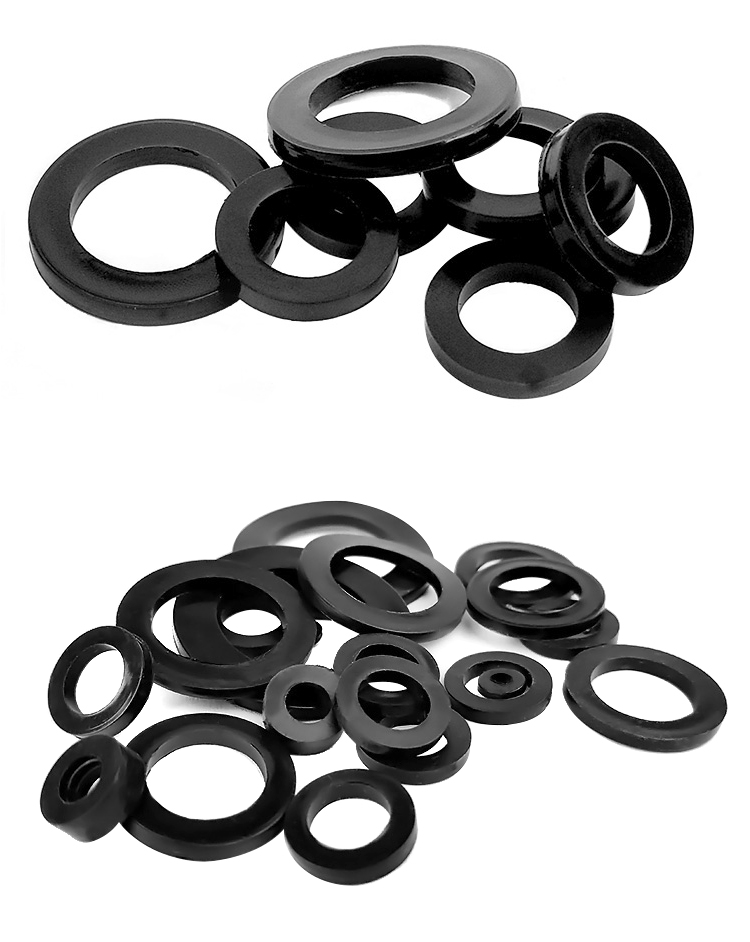 Description Picture 3 of itemBlack Rubber Insulation Sealing Ring Rubber Flat Washer Gasket M3 M4 M5 M6 M8 M10 M15 M20 Home Improvement