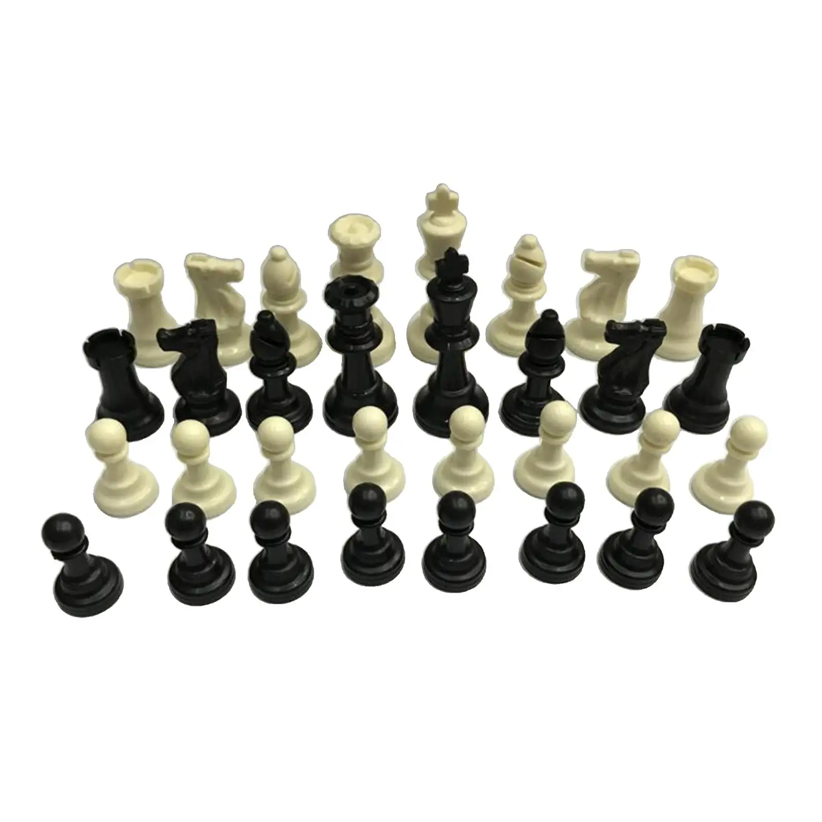 PP Plastic Chess Pieces Set Chessmen Pieces Traveling  with  95mm King