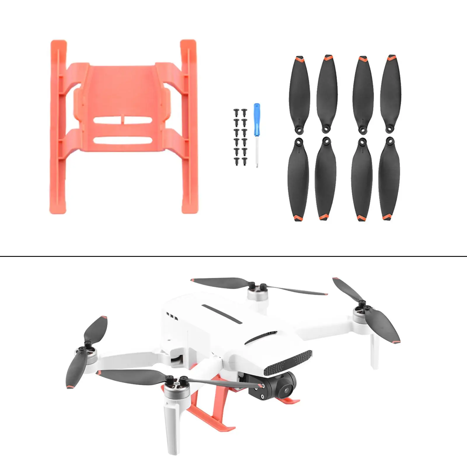 Foldable Landing Gear Kit Skid Support Shock Absorption Leg Extension Guard 8 MINI Accessory