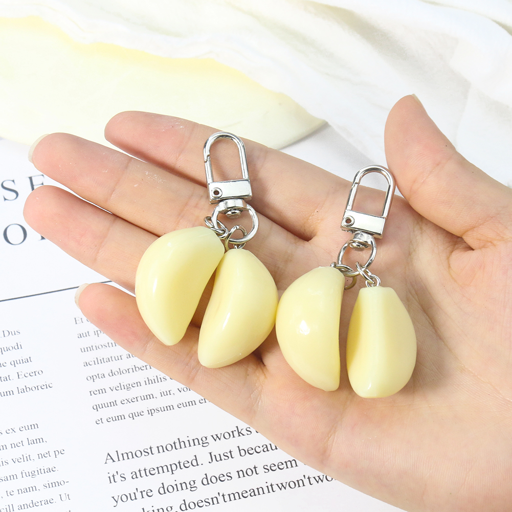 1pc Simulation Knoblauch Lebensmittel Schlüsselbund Spaß Gemüse Modell Anhänger Student Paar Personalisierte Tasche Anhänger Auto Schlüsselring Schmuck Geschenk – Detail 5