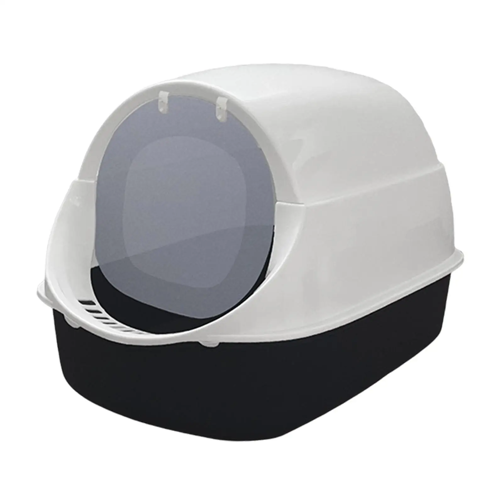 Hooded Cat Litter Box with Door with Scatter Shield Splash Proof with Lid for Indoor Easy to Clean Cat Litter Tray Kitten Toilet