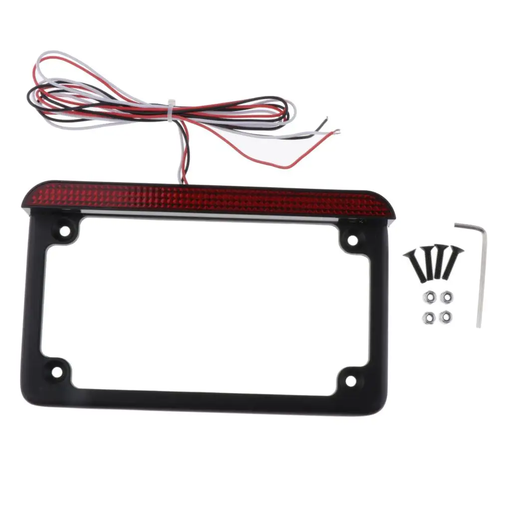 License Plate Frame with Screw, 4 Holes Black Licenses Plates Frames, Car Licenses Plate Holders - Heavy Duty