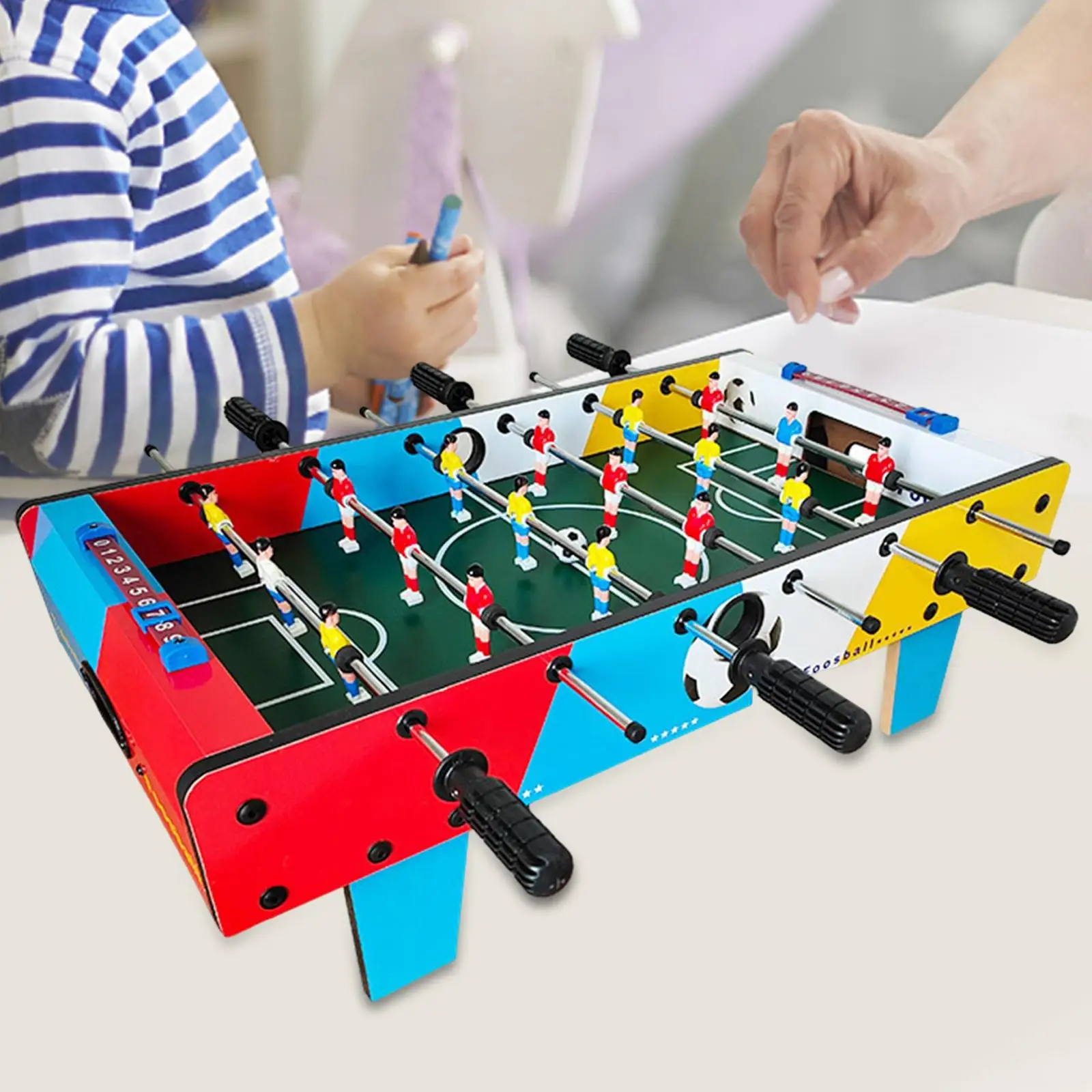 Small Foosball Table, Table Top Soccer Game Indoor Sport Toy