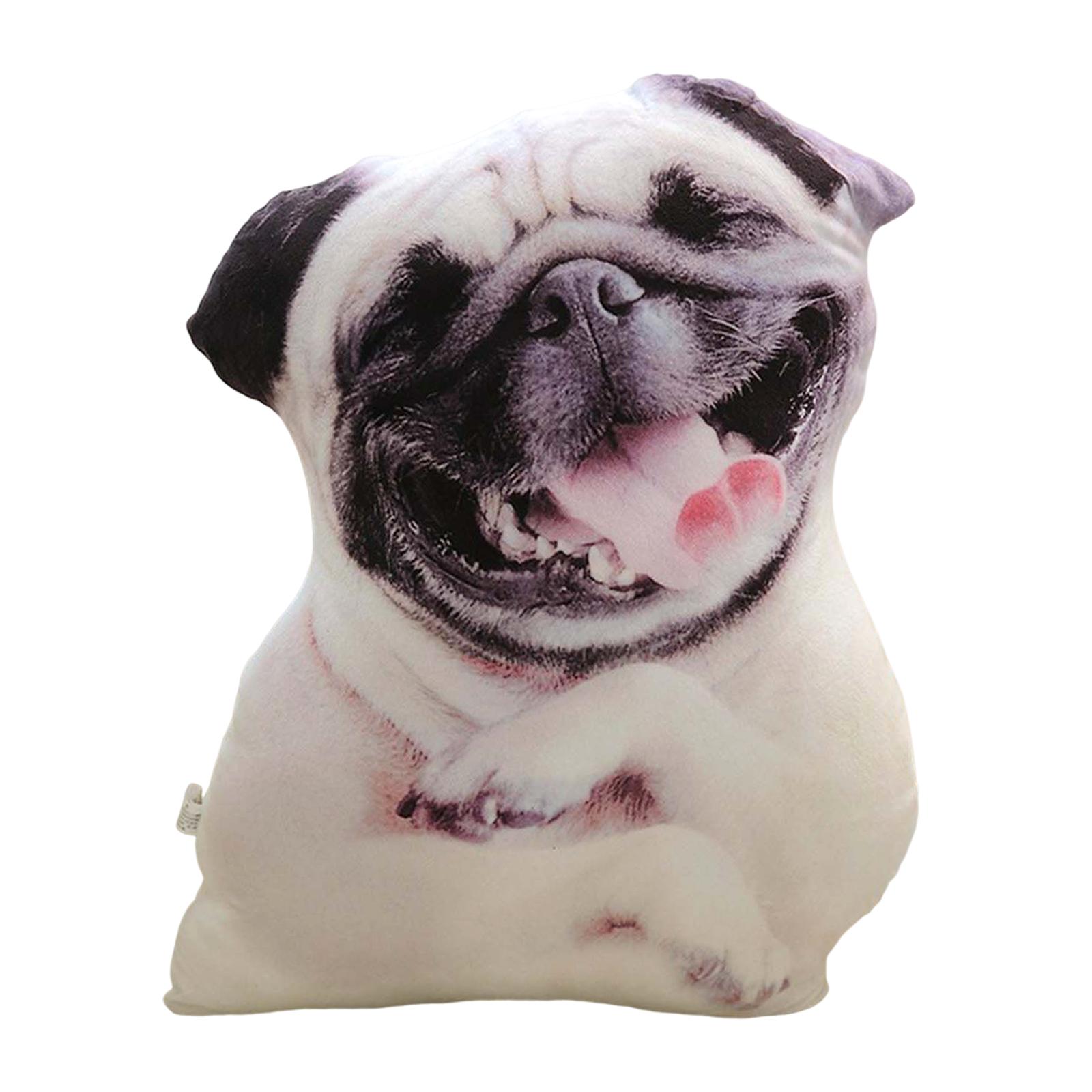 Dog Throw Pillow Cute Figurine Toys Simulation Dog Plush Toy for Home Decoration