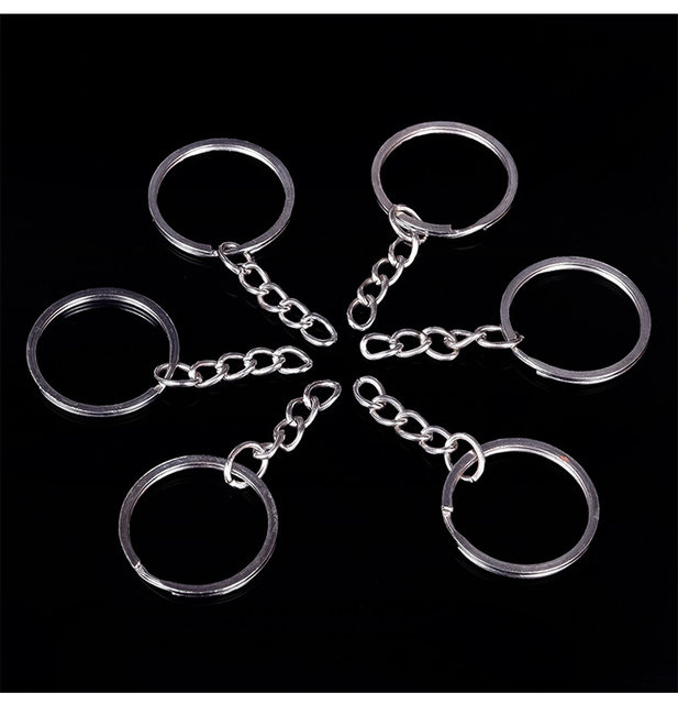 100 Catene A Sfera Colorate Con Fibbia - Portachiavi Metallici Per DIY, Bijoux E Decorazioni - 12 Cm - Foto 2