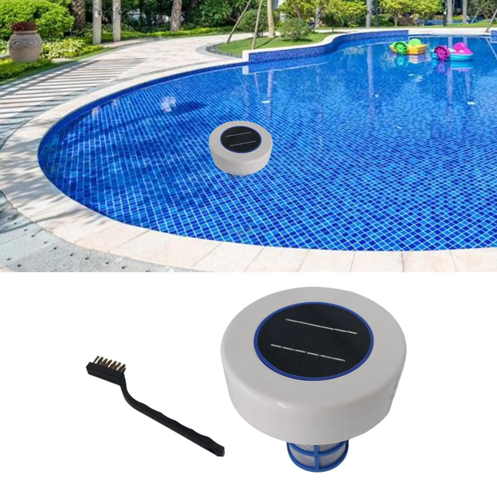 Solar Pool Ionizer Copper White Ion Swimming Pool Water Purifier Kill-Algae