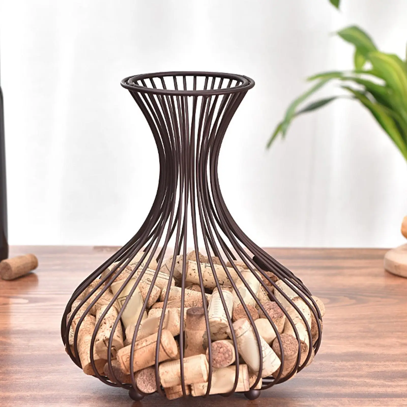 Cork Container Decorative  Basket Cork Organizer Display Stopper Table Cork Container Flower Vase for Restaurant Table Gifts