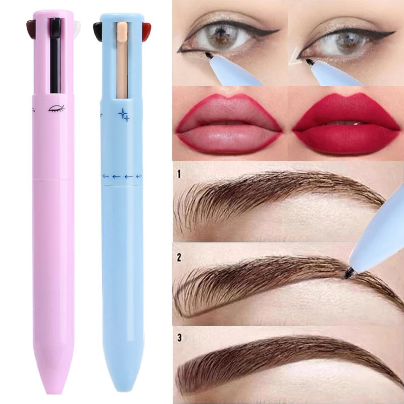 Best of Multifunctional Makeup Pen 4 In 1 Eyebrow Eyeliner Pencil Lasting Drawing Lip Line Waterproof Sweatproof Highlighter Makeup Tool Reviews & Tips