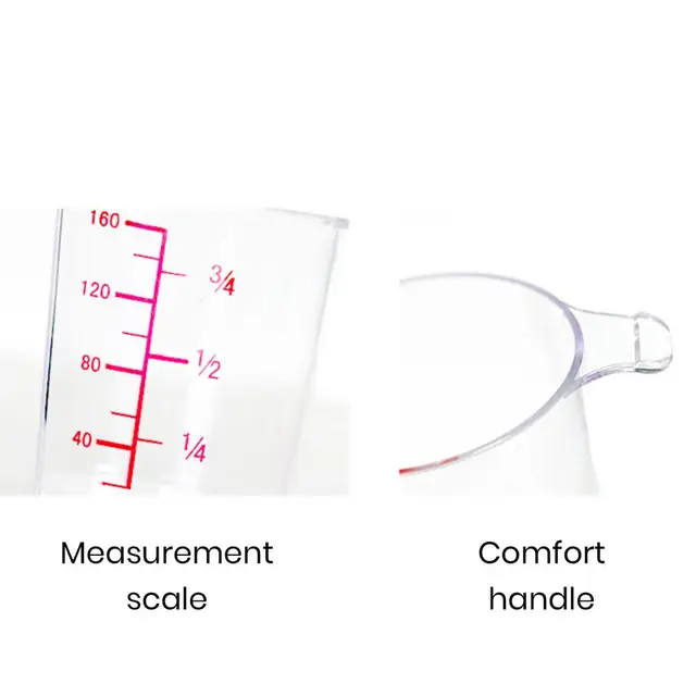 Small Measuring Cup with Milliliter Markings Measuring Cup Compact Kitchen  Precision Rice Measuring Cup with Handle