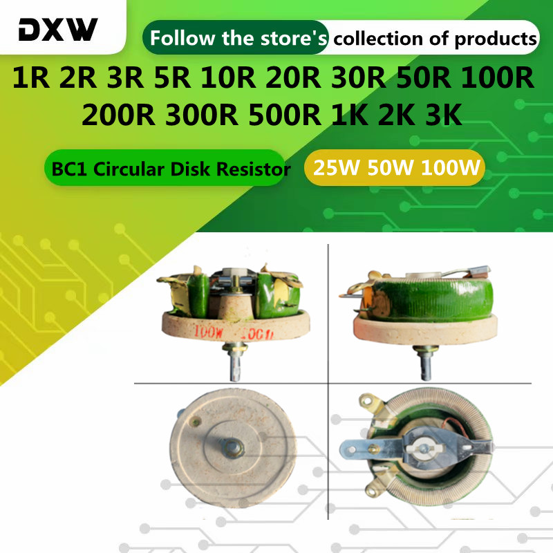 resistor de disco circular ohms ajustável potenciômetro fio ferida placa porcelana resistor