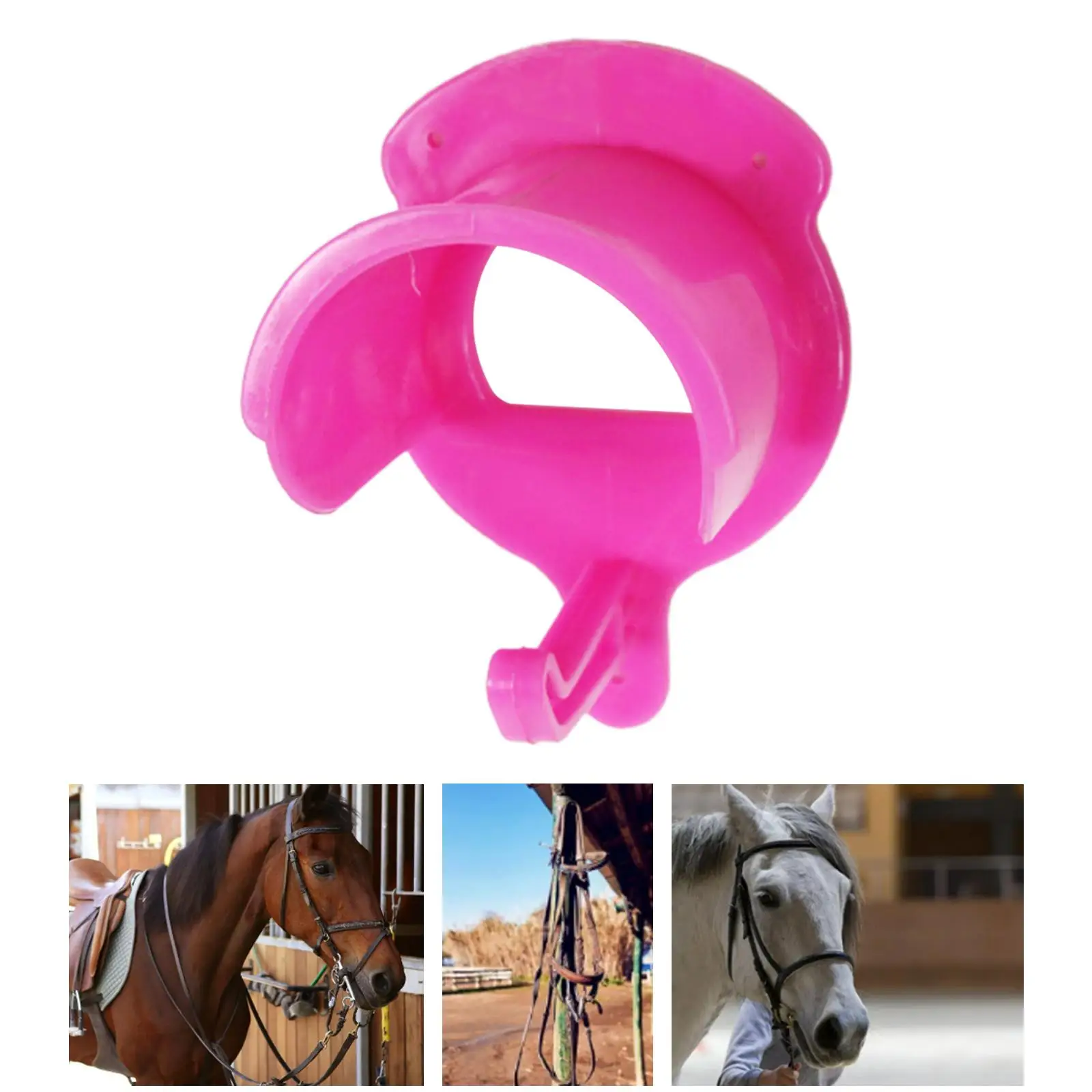 Plastic Horse Bridle Rack Rein Equestrian Stable Headcollar Hanger Holder Wall Mounted Hook Hanger Bracket