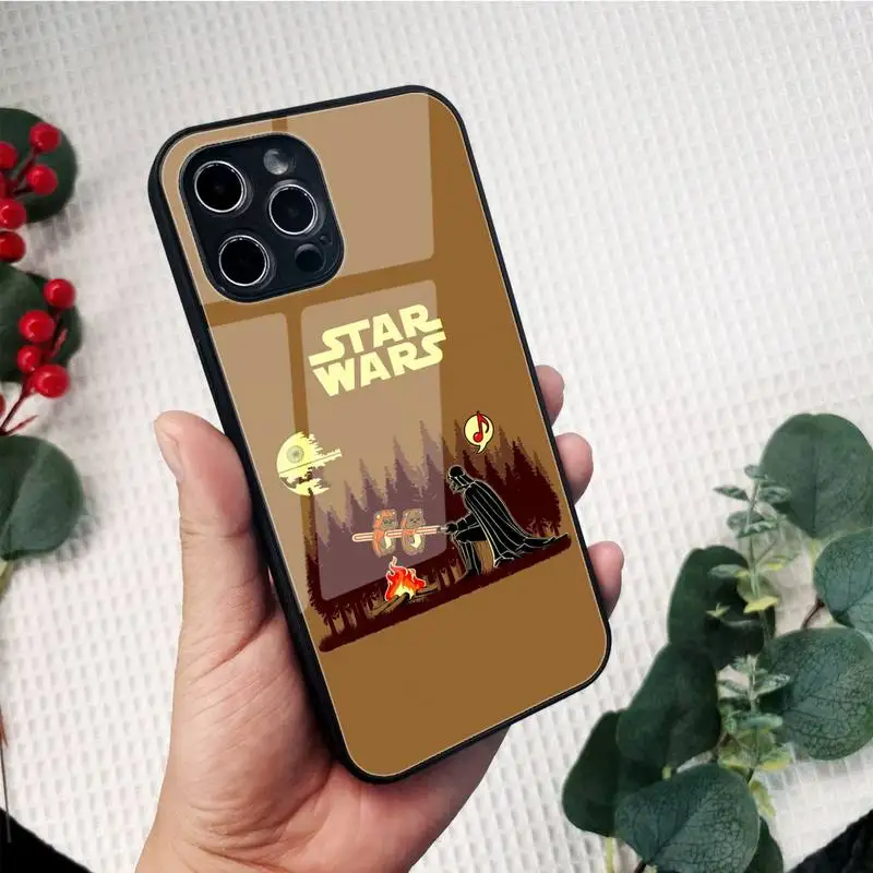 Bandai Star Wars Phone Case For IPhone 13 12 11 Pro Max Mini Xs Xr X 8 7 Plus Tempered Glass Cover iphone 13 pro max cover