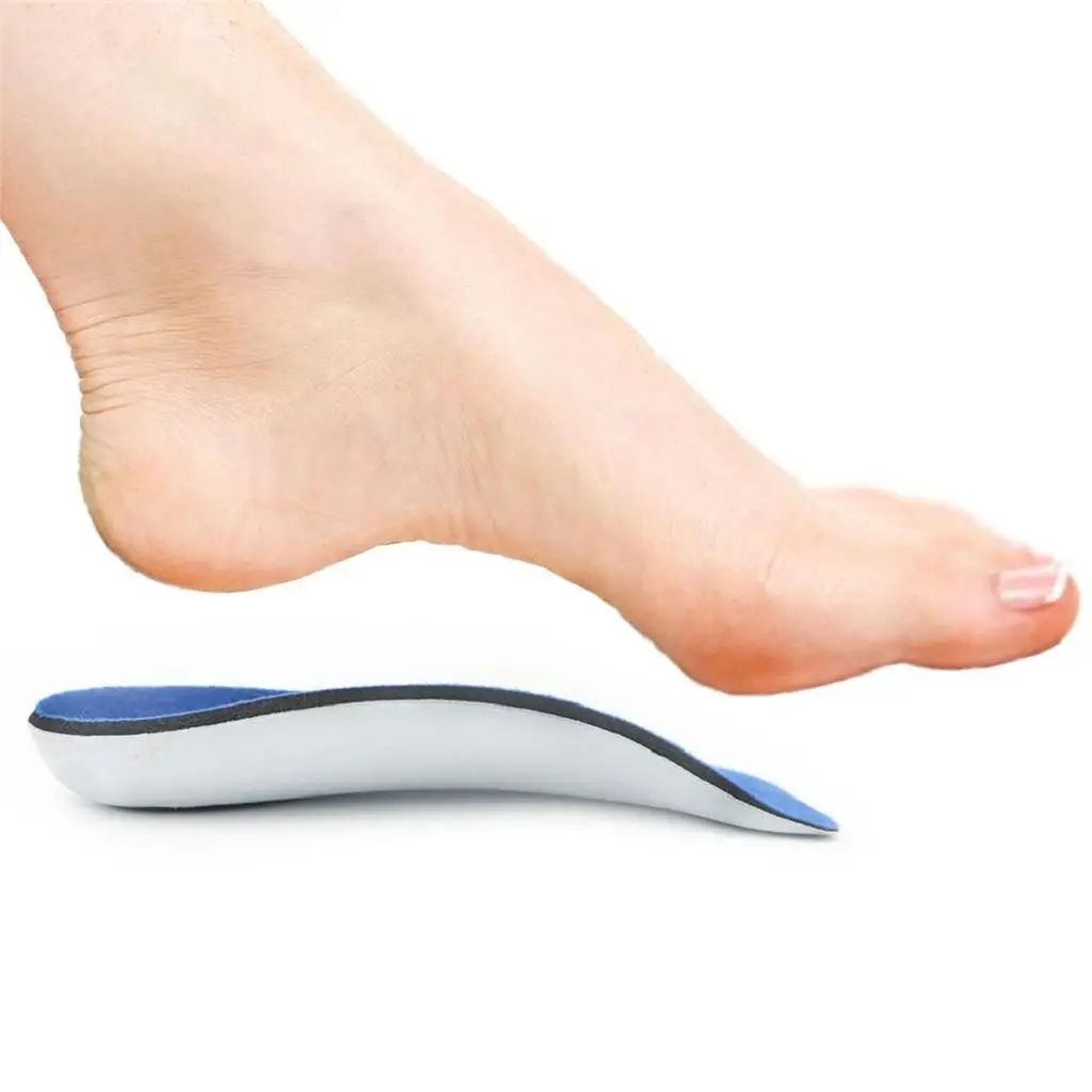3/4 Length Gel Heel Flat Foot Orthotics Arch Support Half Shoe Pads Foot Care