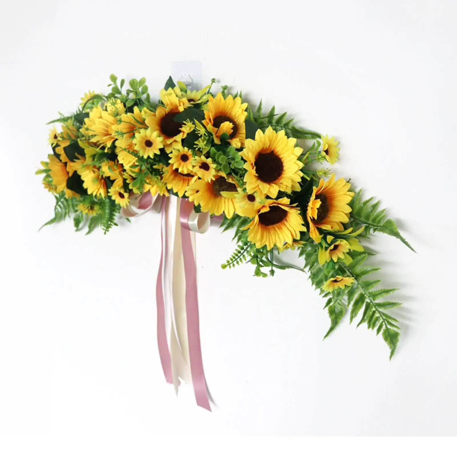 29 inch Artificial Sunflower Swag Floral Garland for Garden Party Decoration