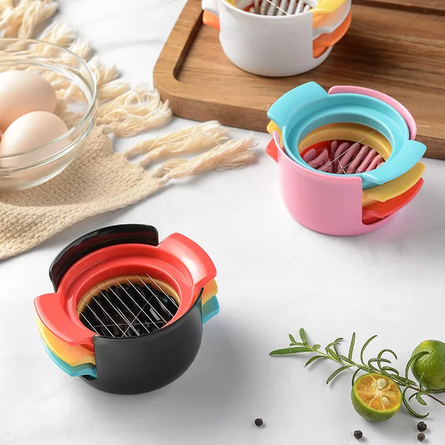 Upgraded 3 in 1 Egg Slicer for Hard Boiled Eggs Multifunctional